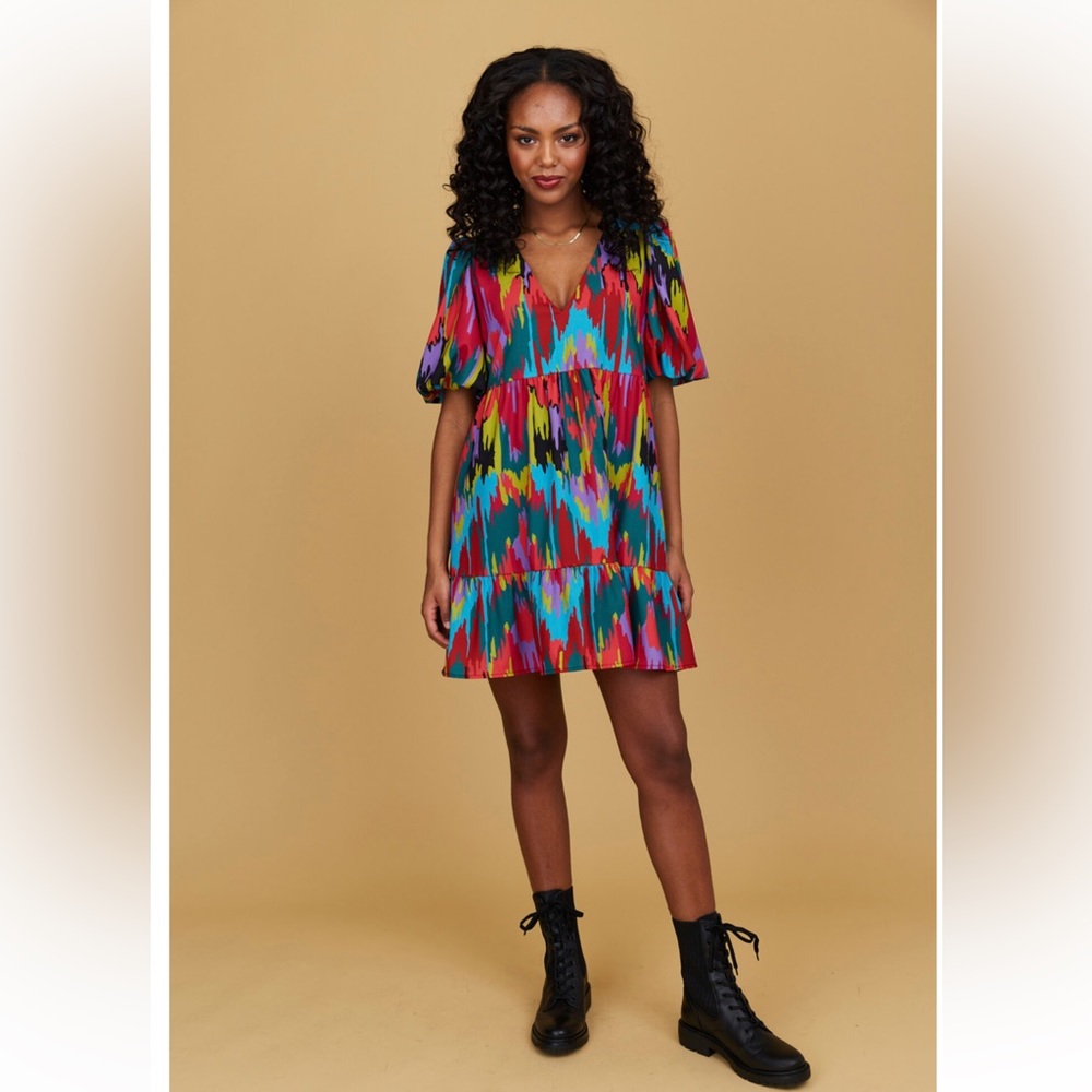 NWT Crosby Electric Ikat Izzy Dress